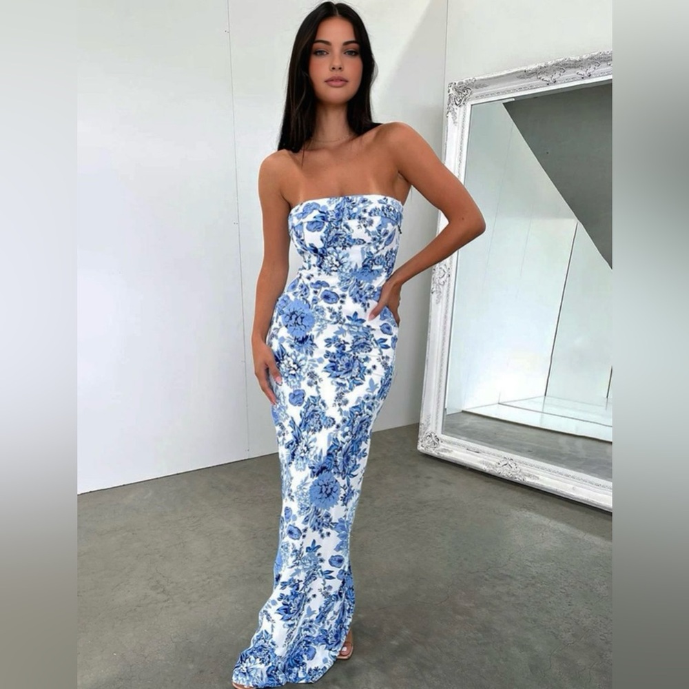 Brand new blue floral dress